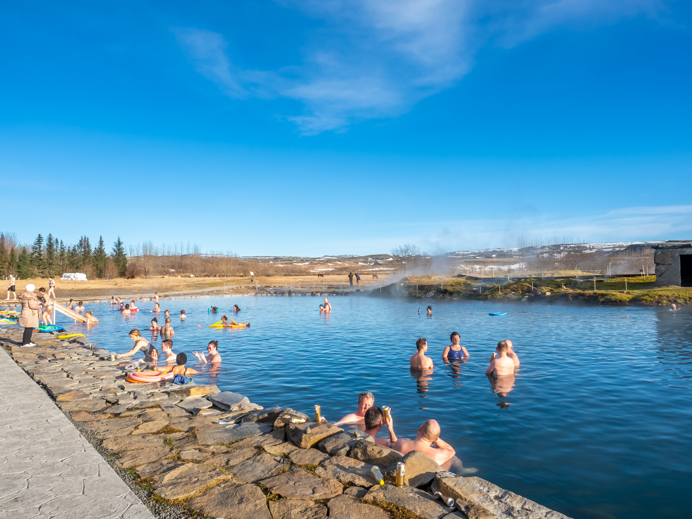 Secret lagoon hot spring